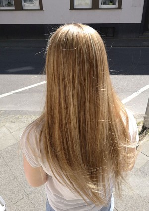  Damenfrisur Paint Langhaar Glattes Haar 